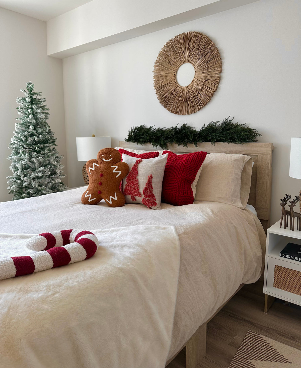 Candy Cane Shaped Pillow