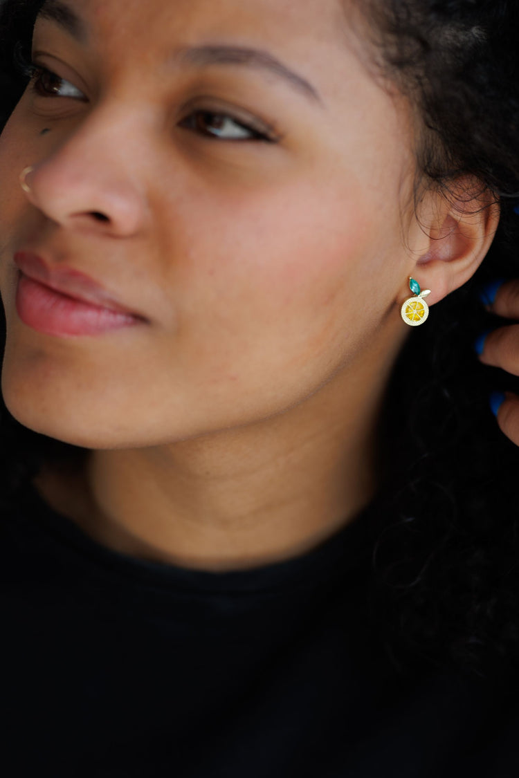 Adorable Lemon Stud Earrings