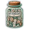 Anti-depressant Cats Flexible Magnet