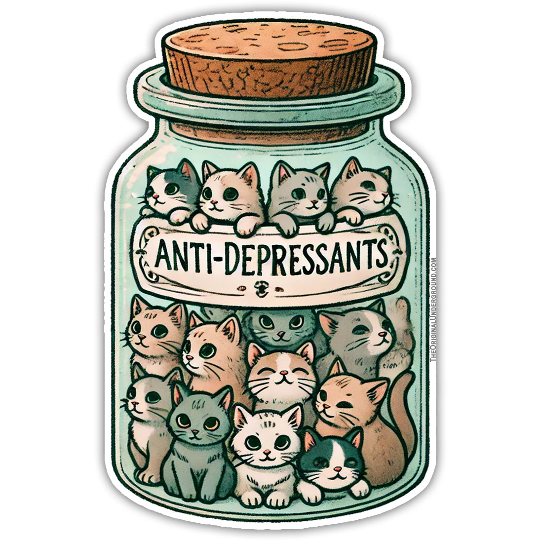 Anti-depressant Cats Flexible Magnet