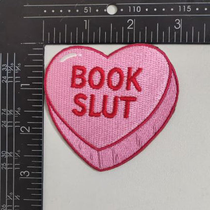 Book Slut Candy Heart Patch