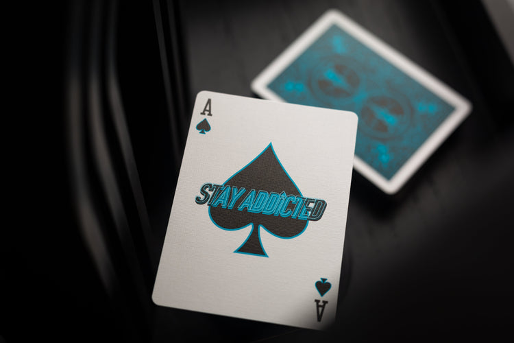 Bicycle Cool-Blue Neon Rider Back Deck Playing Cards