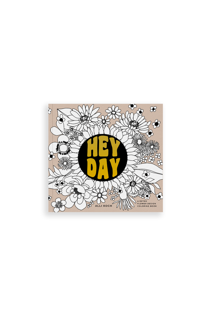 Heyday: A Retro Flower Design Coloring Book