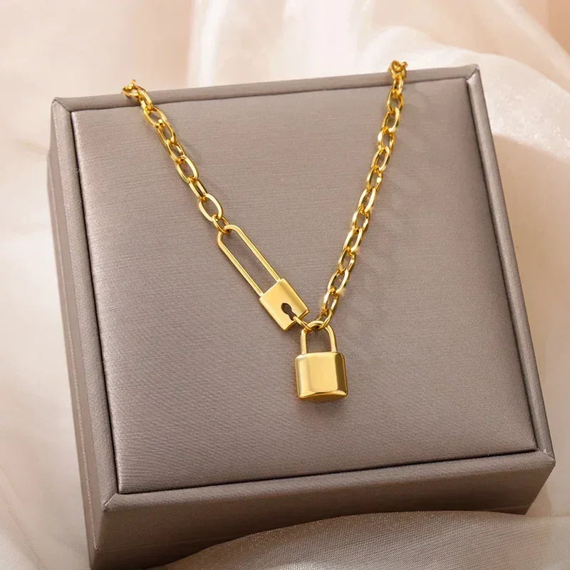 Stainless Steel Multilayer Heart Necklace