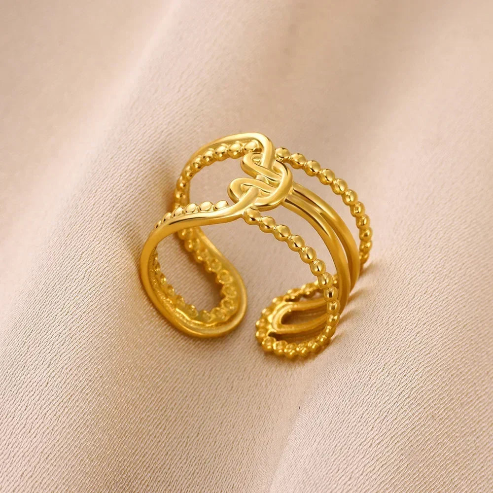 Stainless Steel Flower Rings