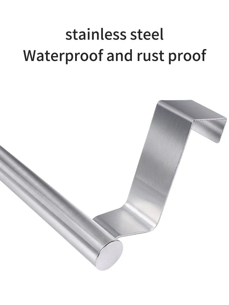 Non Perforated Stainless Steel Towel Rack, Towel Pole, Bathroom Single Pole Towel Rack, Cabinet Door Pendant, Storage Rack