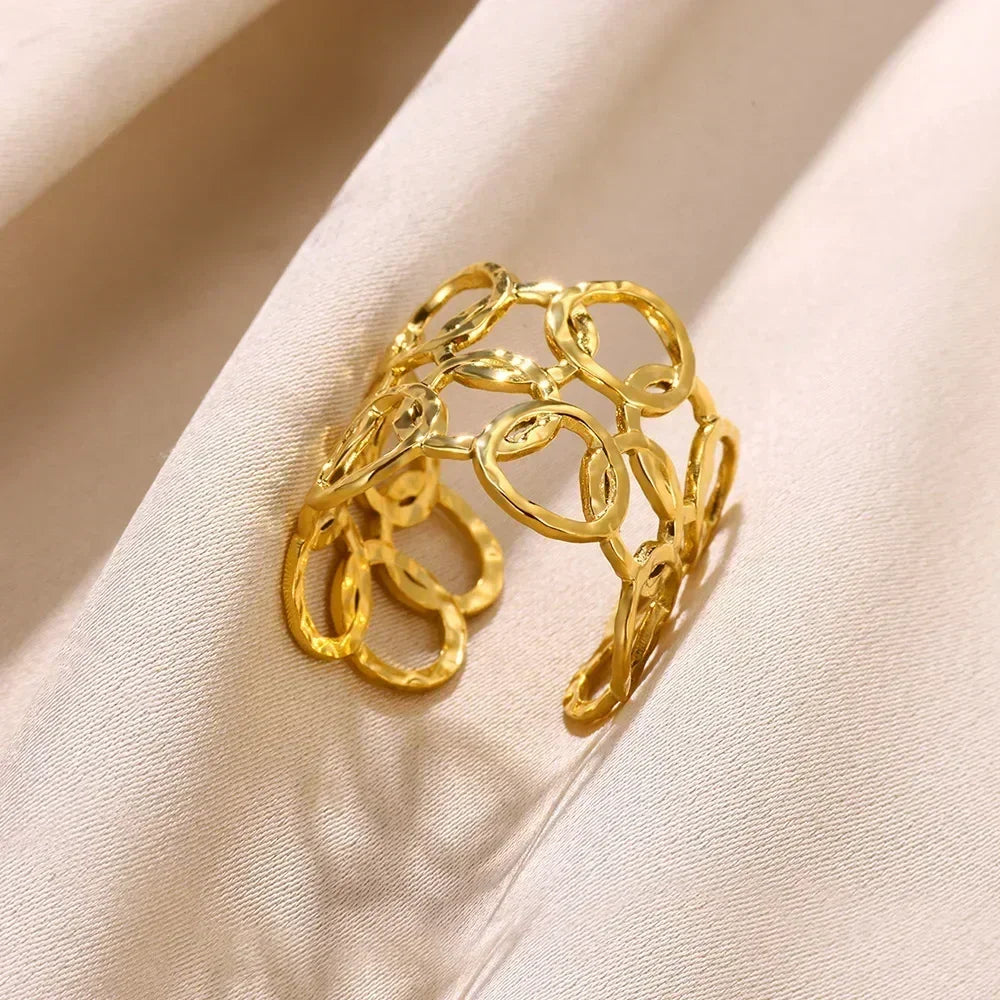 Stainless Steel Flower Rings