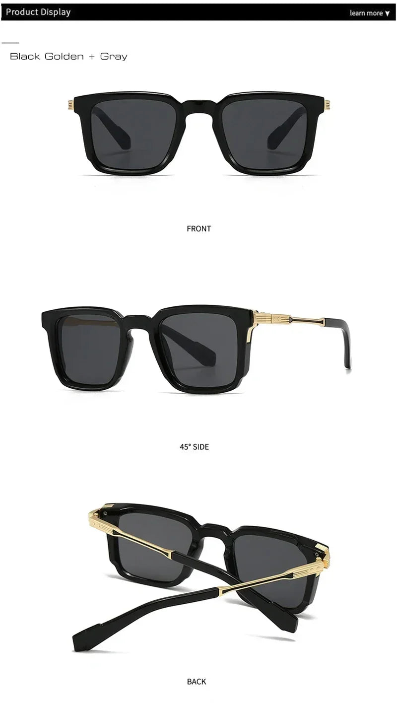 Luxury Sunglasses Retro Rivets