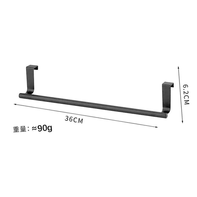 Non Perforated Stainless Steel Towel Rack, Towel Pole, Bathroom Single Pole Towel Rack, Cabinet Door Pendant, Storage Rack