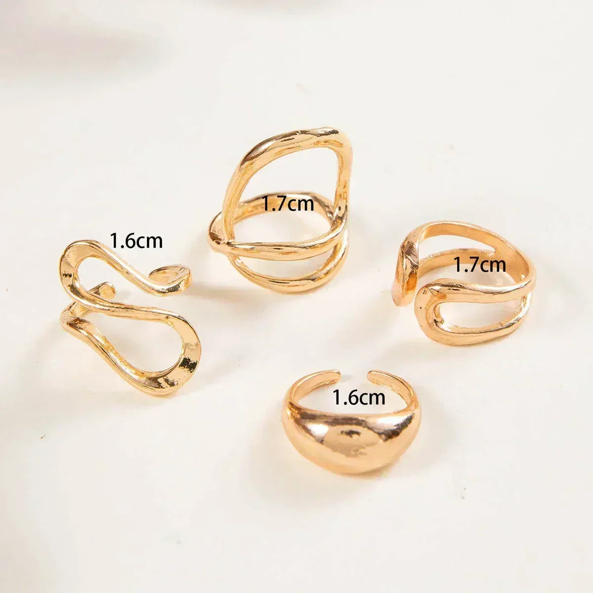 Geometric Design Ring Set