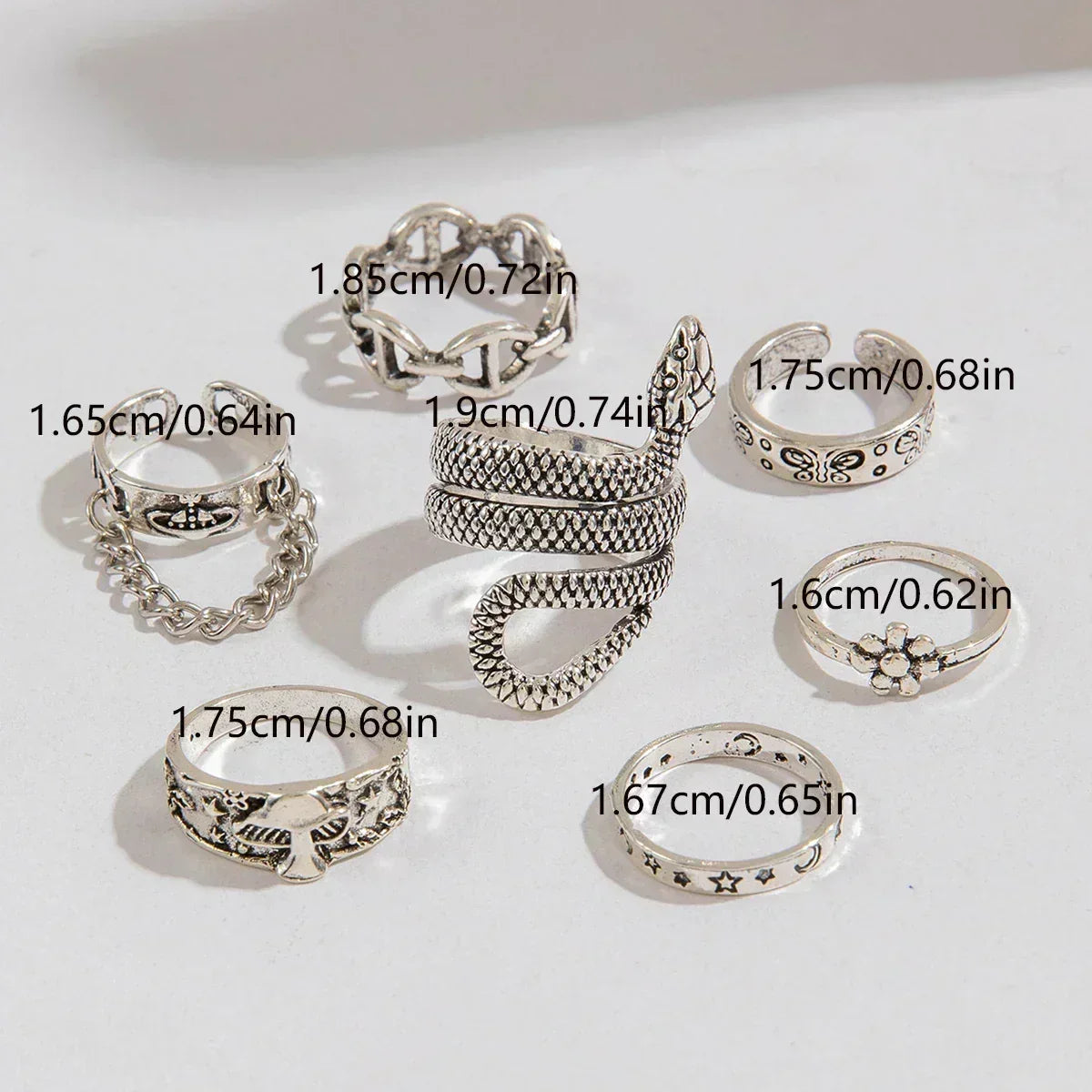 Geometric Design Ring Set