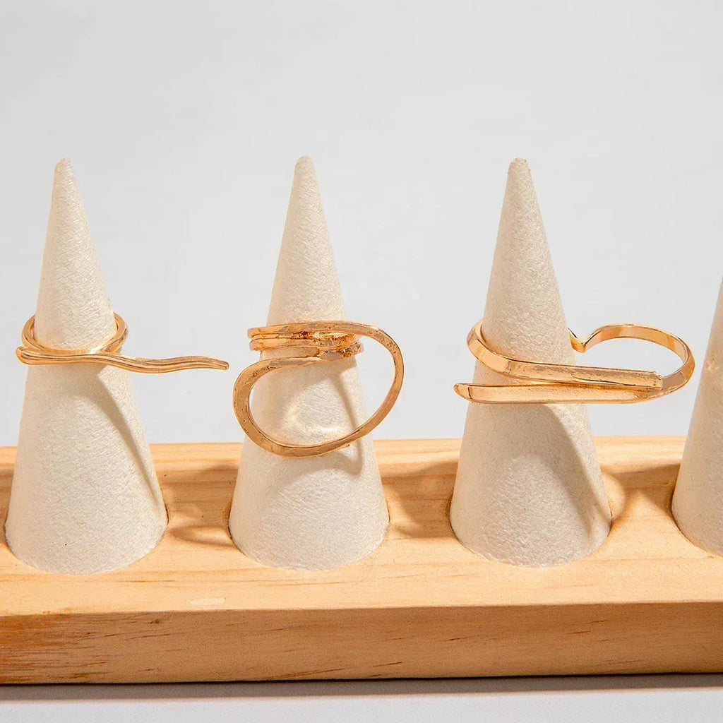 Geometric Design Ring Set