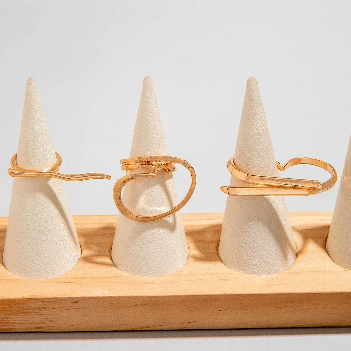 Geometric Design Ring Set