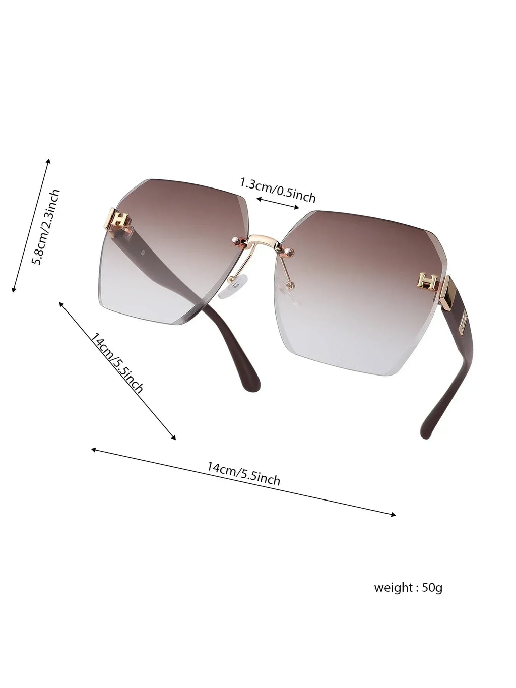 Retro Square Big Frame Eyewear