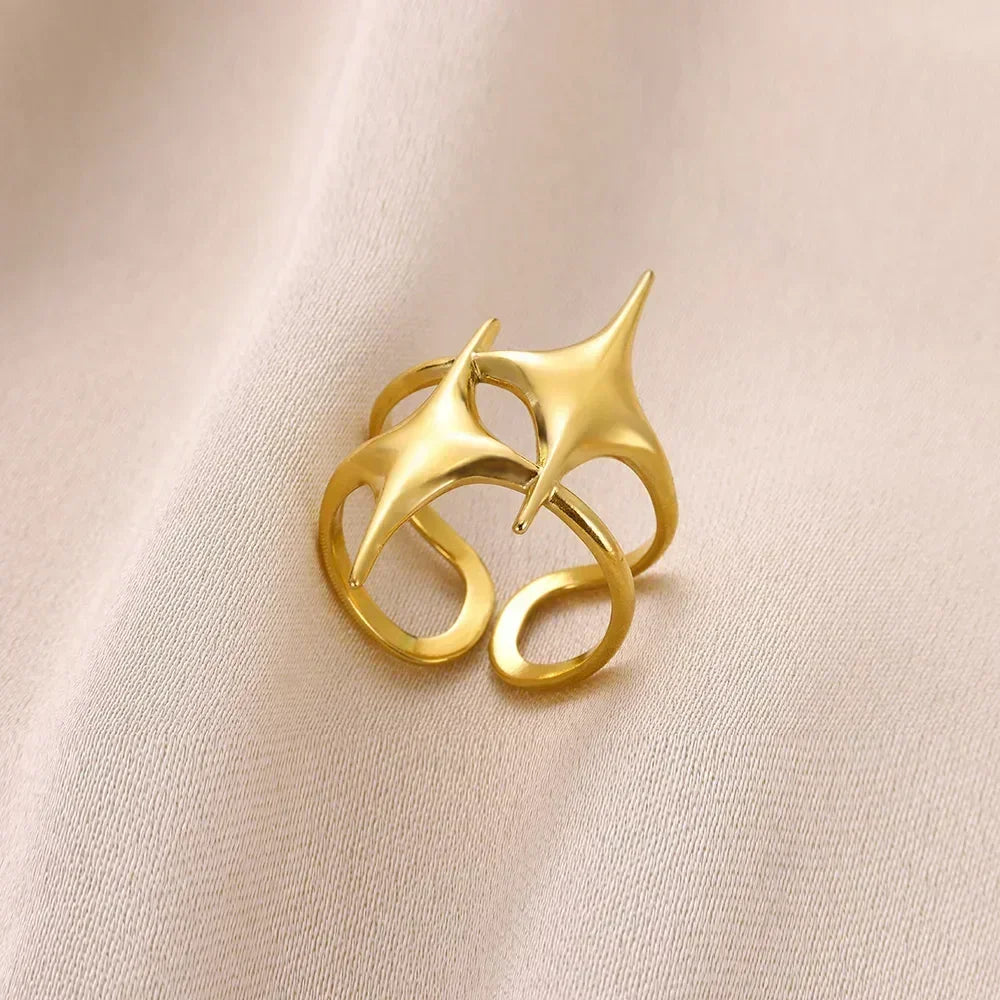 Stainless Steel Flower Rings