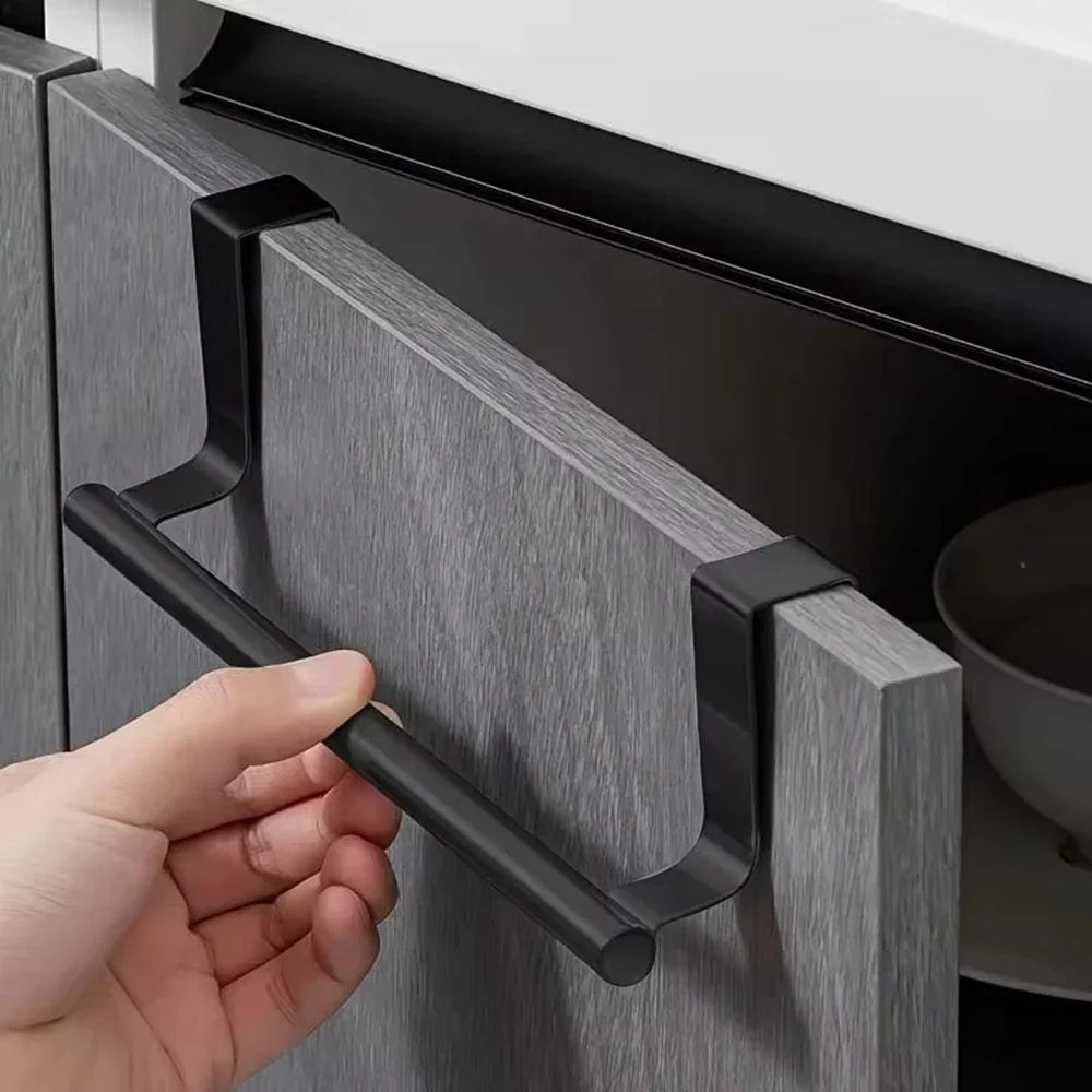 Non Perforated Stainless Steel Towel Rack, Towel Pole, Bathroom Single Pole Towel Rack, Cabinet Door Pendant, Storage Rack