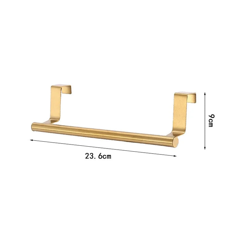 Non Perforated Stainless Steel Towel Rack, Towel Pole, Bathroom Single Pole Towel Rack, Cabinet Door Pendant, Storage Rack