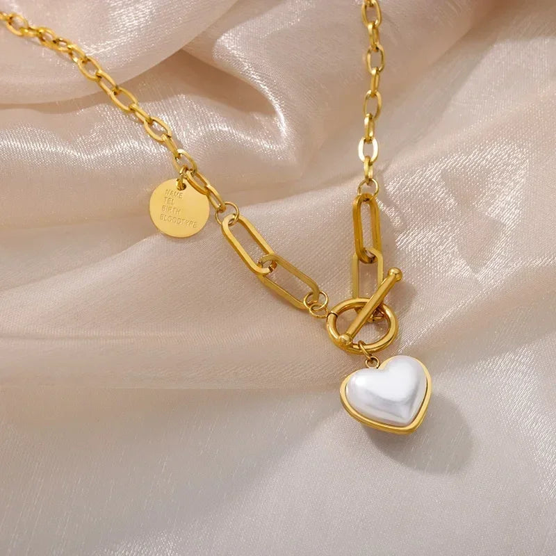 Stainless Steel Multilayer Heart Necklace