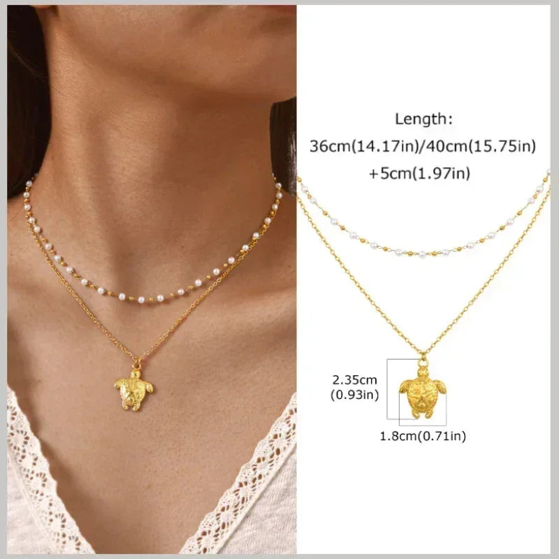 Pearl Shell Conch Starfish Summer Beach Necklace
