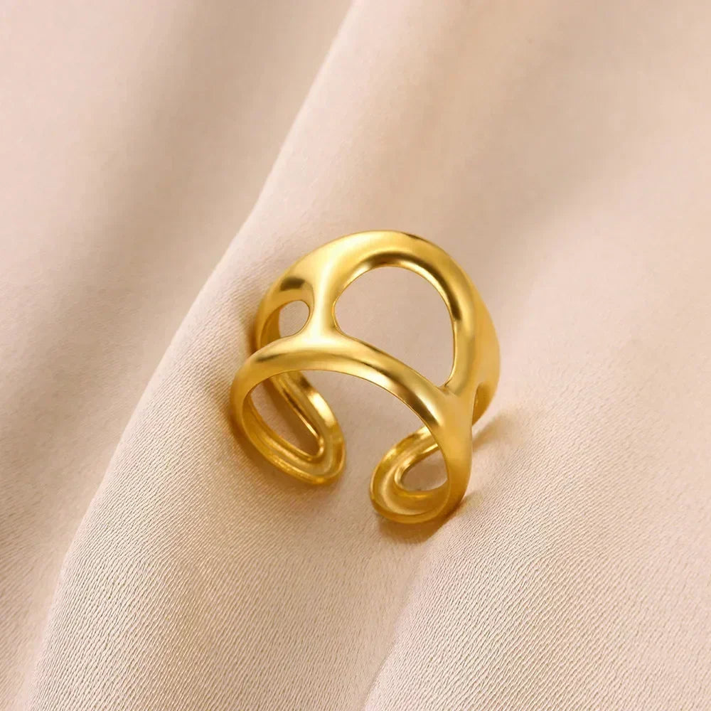 Stainless Steel Flower Rings
