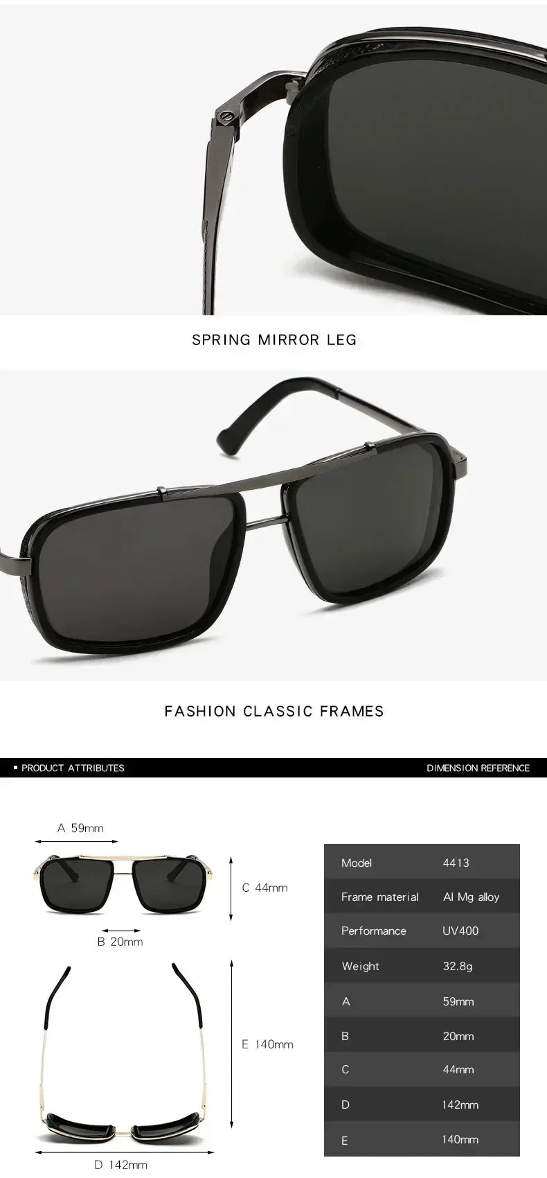 Twin-beam Aviator Sunglasses