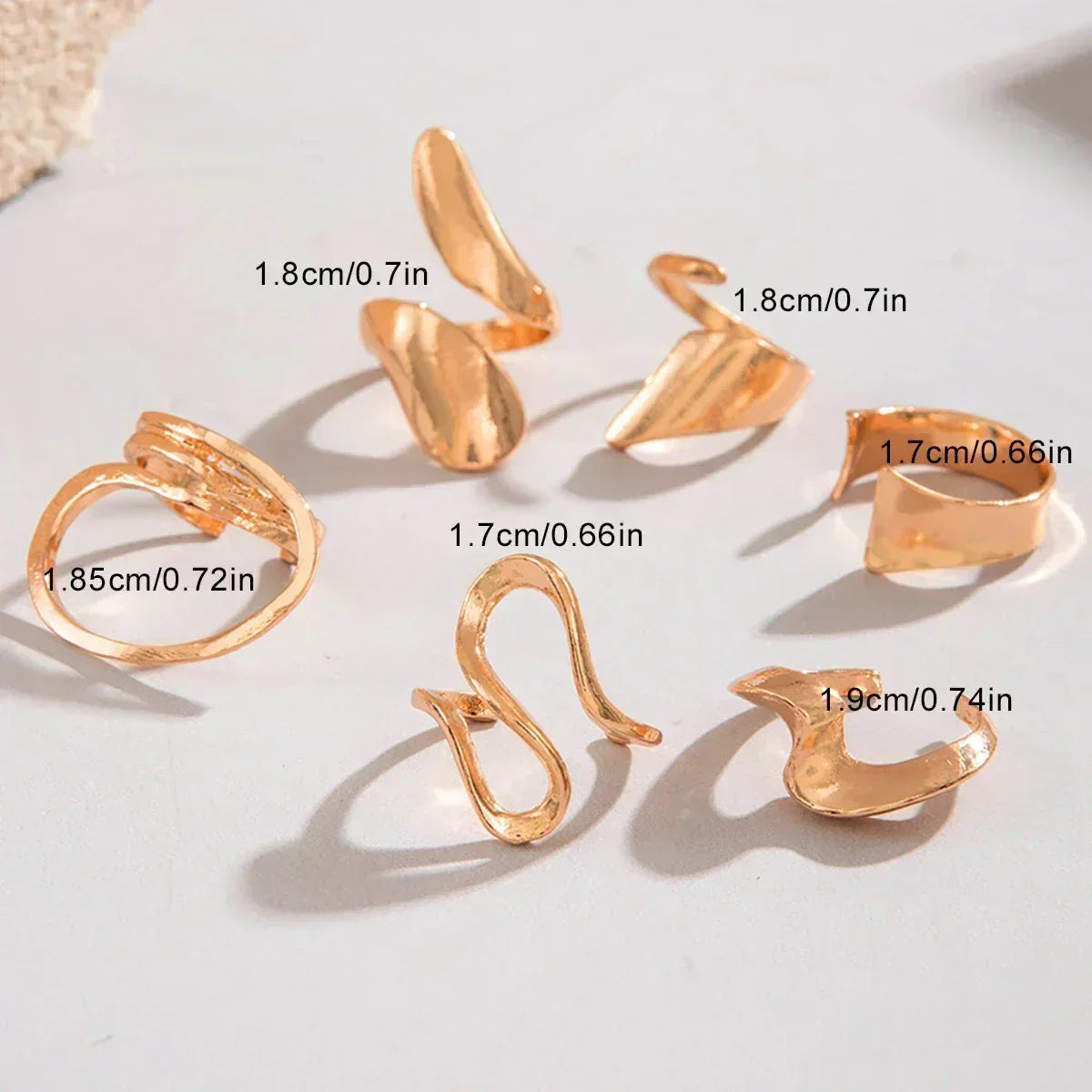 Geometric Design Ring Set