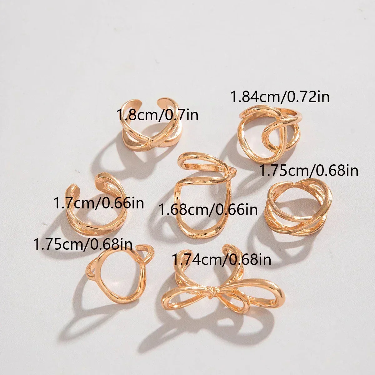 Geometric Design Ring Set