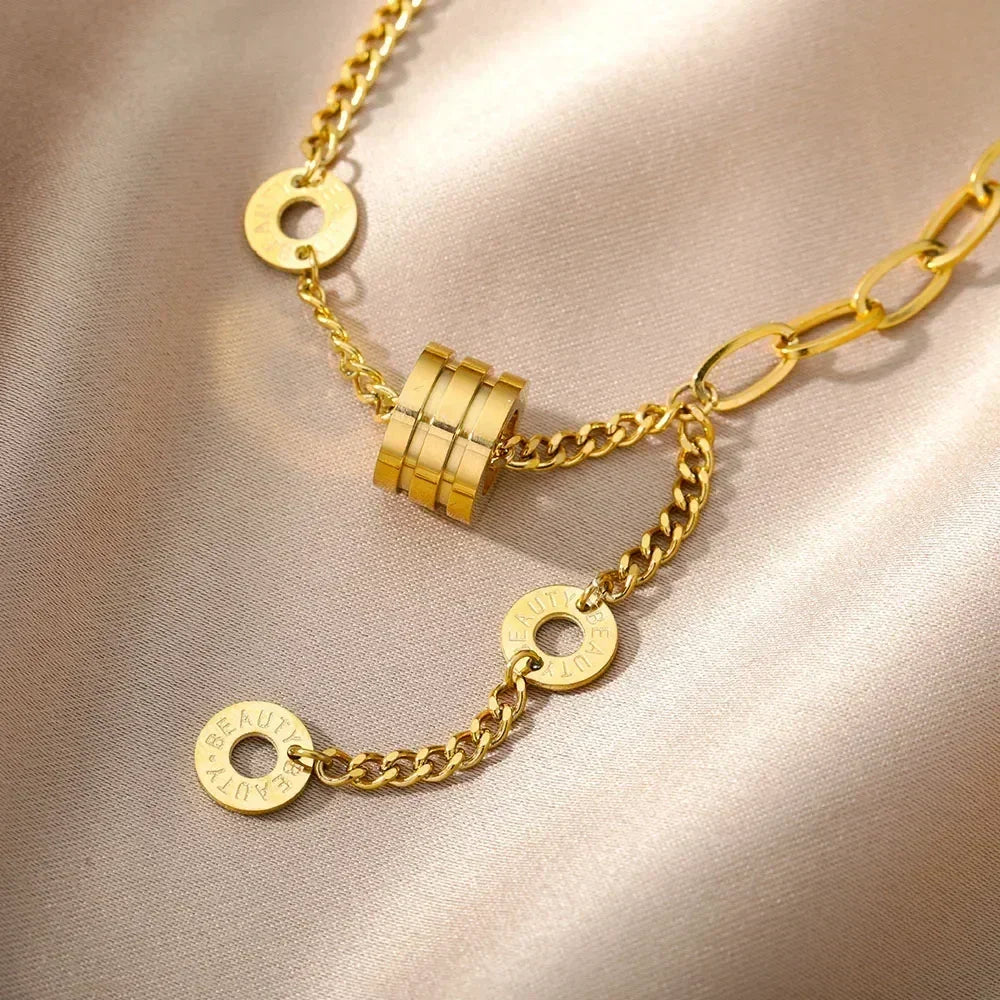Stainless Steel Multilayer Heart Necklace