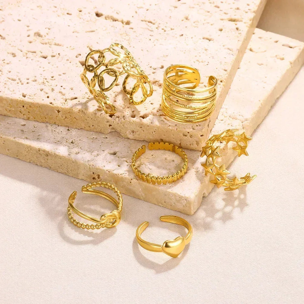 Stainless Steel Flower Rings