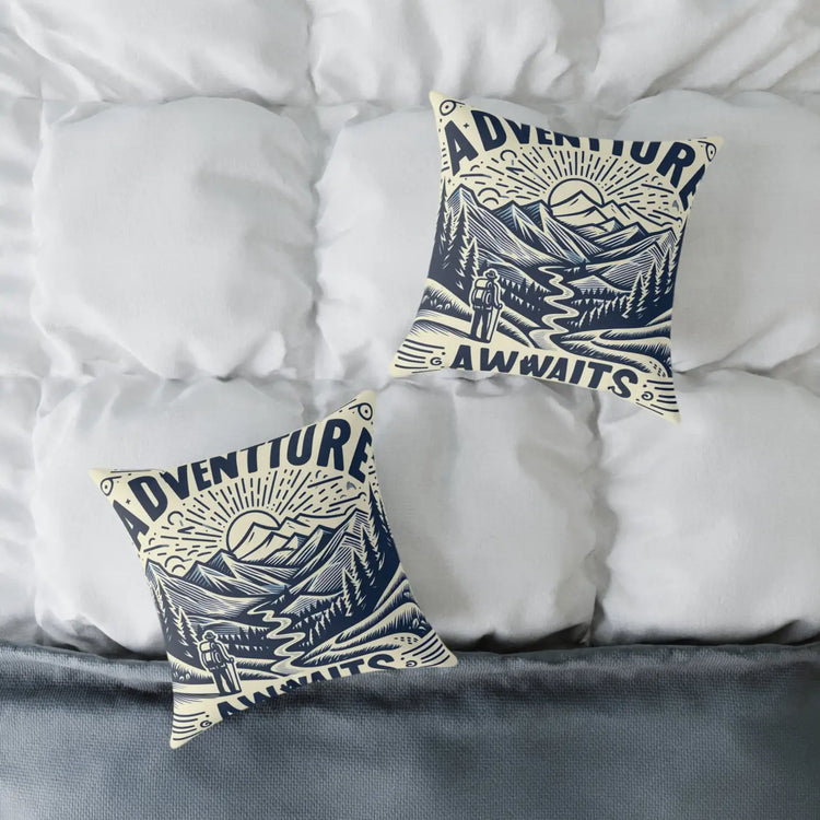 Adventure Awaits" Bohemian Throw Pillow.