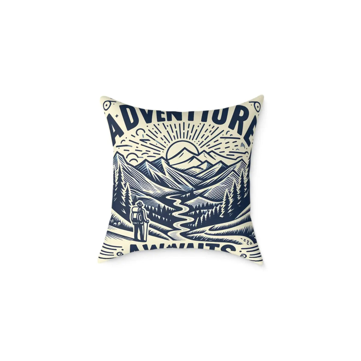 Adventure Awaits" Bohemian Throw Pillow.