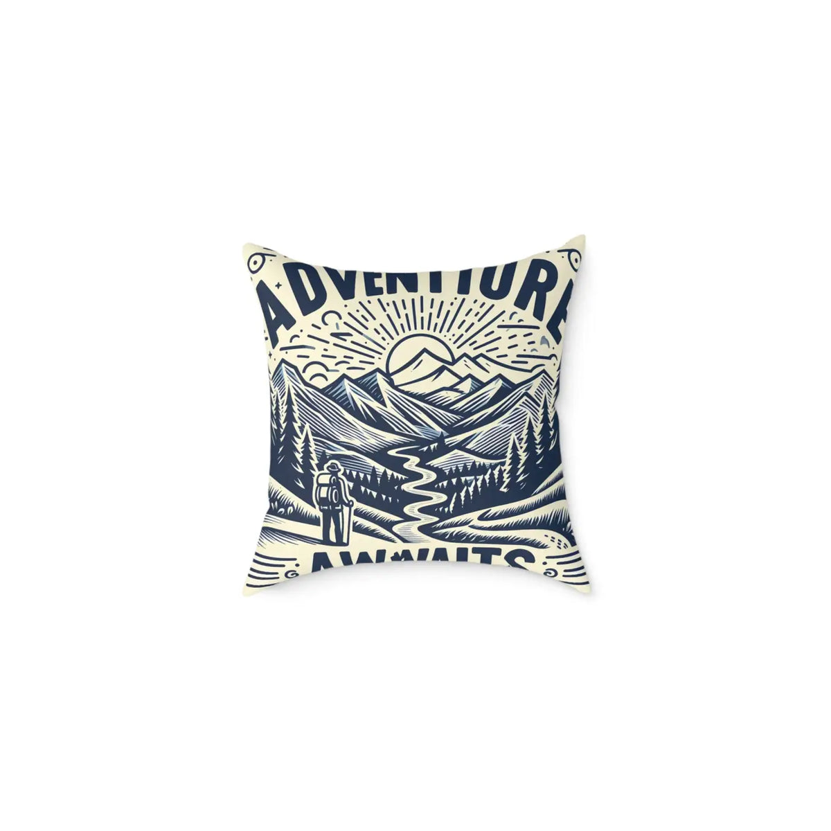 Adventure Awaits" Bohemian Throw Pillow.