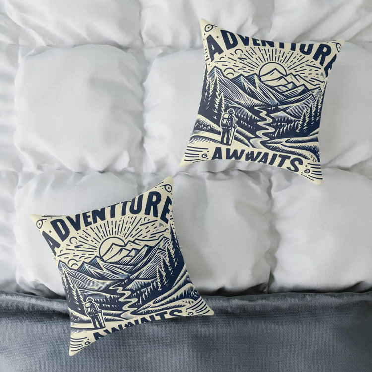Adventure Awaits" Bohemian Throw Pillow.