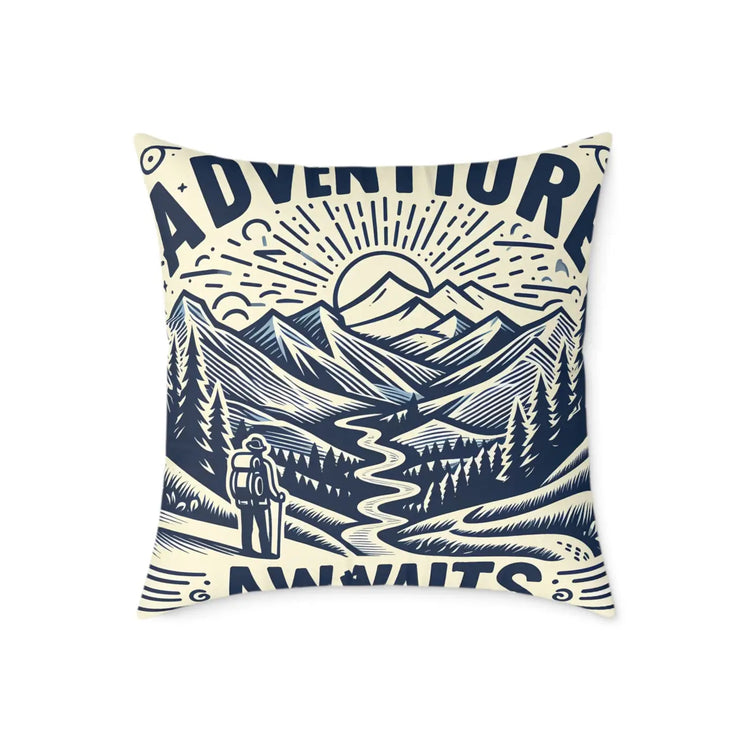 Adventure Awaits" Bohemian Throw Pillow.