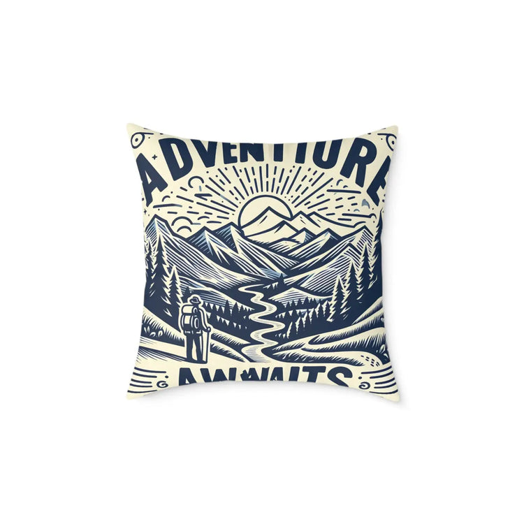 Adventure Awaits" Bohemian Throw Pillow.