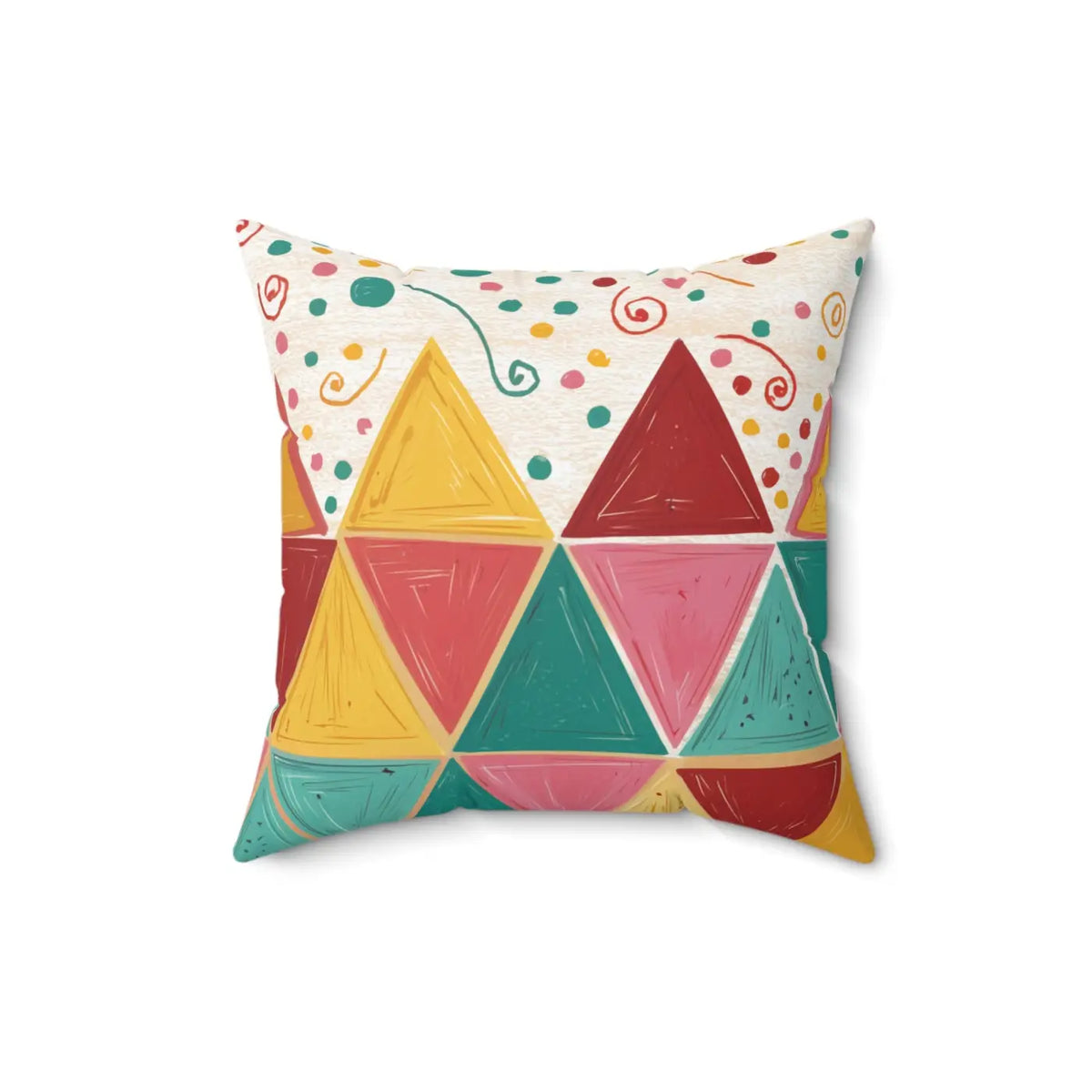 DipaliZ Bright Triangle Room Accents Pillows Polyester