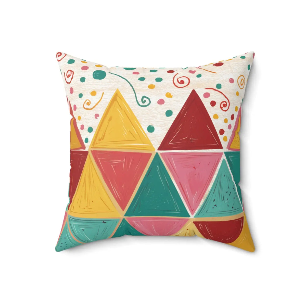 DipaliZ Bright Triangle Room Accents Pillows Polyester