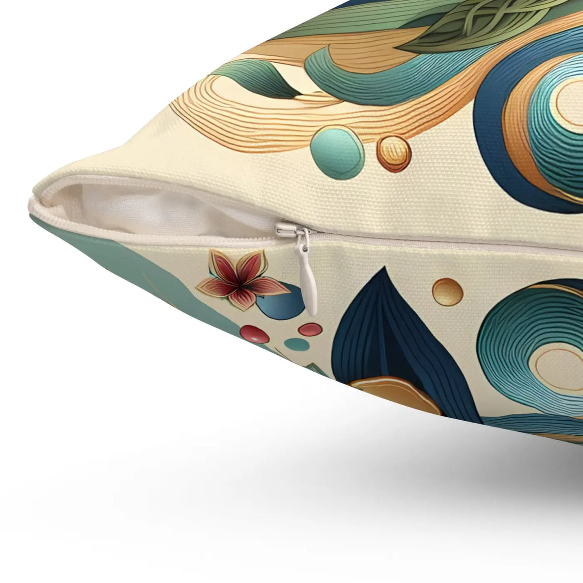 DipaliZ Leaves Pattern Polyester Square Pillows 18x18