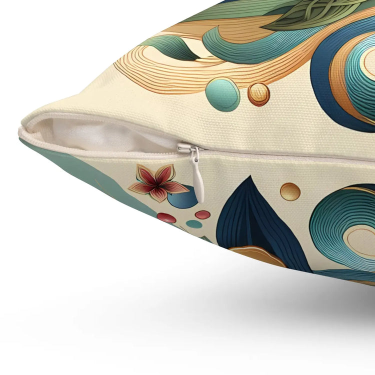 DipaliZ Leaves Pattern Polyester Square Pillows 18x18