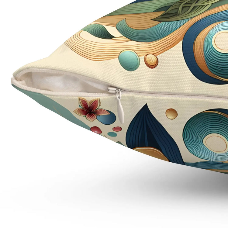 DipaliZ Leaves Pattern Polyester Square Pillows 18x18
