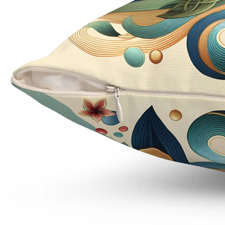 DipaliZ Leaves Pattern Polyester Square Pillows 18x18