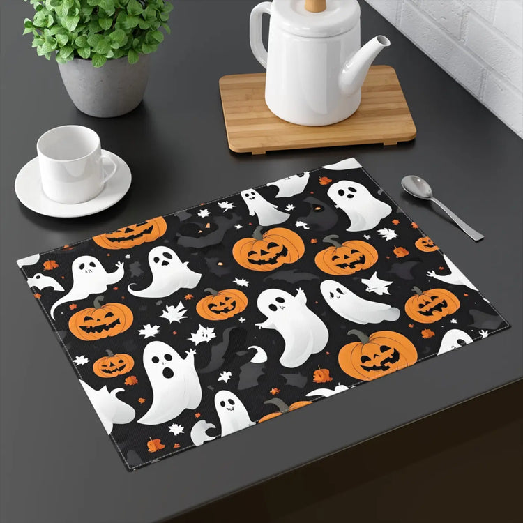 DipaliZ Jack o Lanterns Placemat Cotton Halloween 18x14