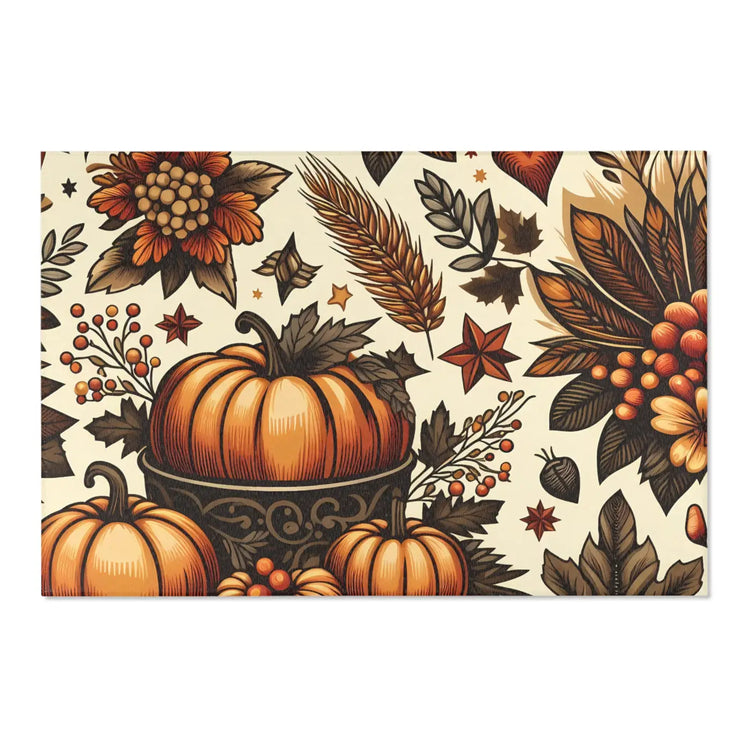 DipaliZ Pumpkin Rugs Chenille Area Rugs Thanksgiving Decor
